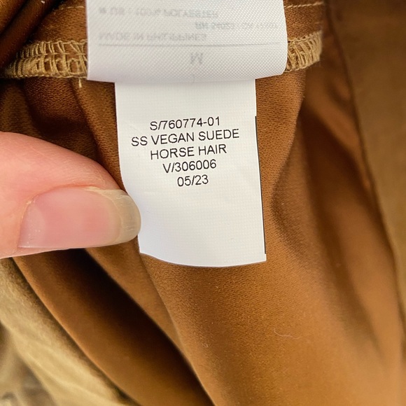 NWT Banana Republic Brown Vegan Suede Short Sleeve Shirtdress Size M - Picture 5 of 9